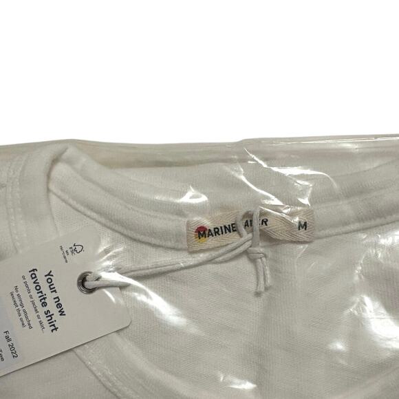 Marine Layer Men’s Heavy Slub Pocket T-Shirt Medium Antique Cream NWT - Picture 2 of 4